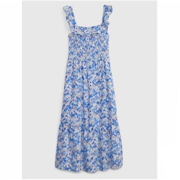 Gap Ruffle Sleeve Smocked Floral Dress- Tall - Picture 1 of 12